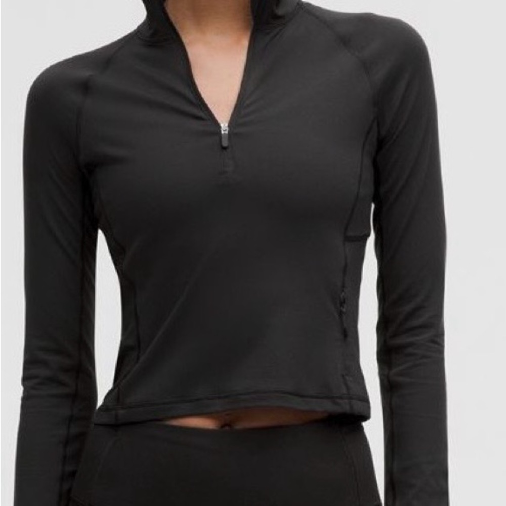 Lululemon Athletica It’s Rulu Cropped Half Zip Top